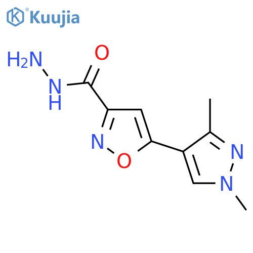 5-(1,3-dimethyl-1H-pyrazol-4-yl)-1,2-oxazole-3-carbohydrazide structure
