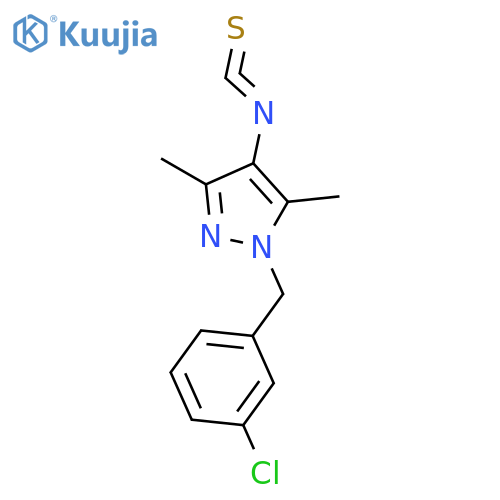 1-(3-chlorophenyl)methyl-4-isothiocyanato-3,5-dimethyl-1H-pyrazole structure