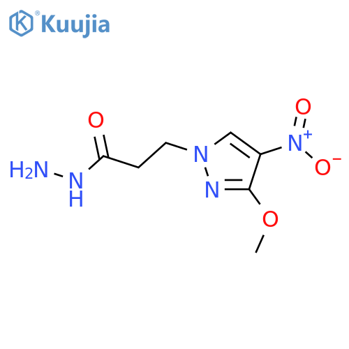 3-(3-Methoxy-4-nitro-1H-pyrazol-1-yl)propanohydrazide structure