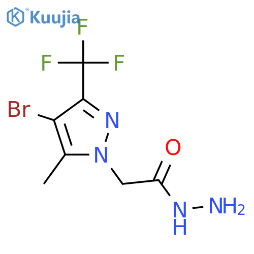 2-4-bromo-5-methyl-3-(trifluoromethyl)-1H-pyrazol-1-ylacetohydrazide structure