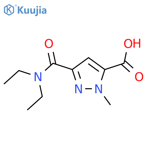3-(diethylcarbamoyl)-1-methyl-1H-pyrazole-5-carboxylic acid structure