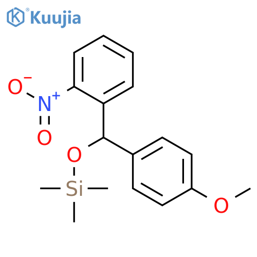 Silane, [(4-methoxyphenyl)(2-nitrophenyl)methoxy]trimethyl- structure