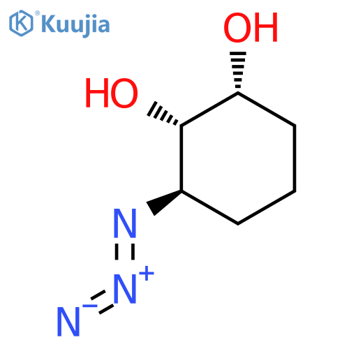 1,2-Cyclohexanediol, 3-azido-, (1R,2S,3R)-rel- structure