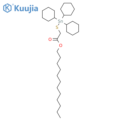 Acetic acid, [(tricyclohexylstannyl)thio]-, dodecyl ester structure
