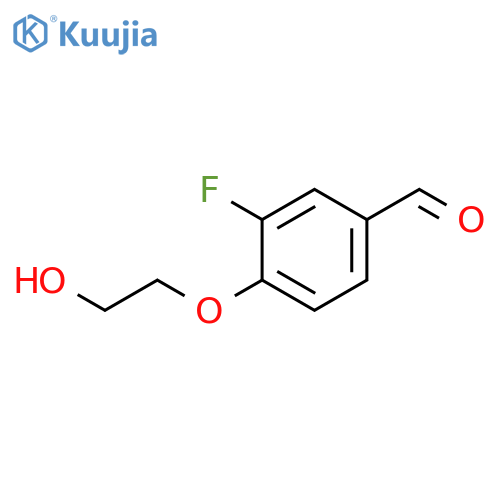 3-fluoro-4-(2-hydroxyethoxy)benzaldehyde structure