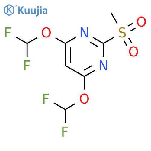 Pyrimidine, 4,6-bis(difluoromethoxy)-2-(methylsulfonyl)- structure
