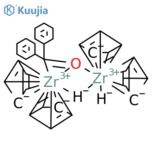 Zirconium, tetrakis(η5-2,4-cyclopentadien-1-yl)[μ-[(O,1-η)-diphenylmethanone-κO]]-μ-hydrohydrodi- (9CI) structure
