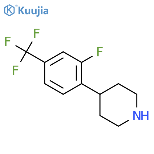 4-2-fluoro-4-(trifluoromethyl)phenylpiperidine structure