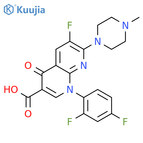 1-(2,4-difluorophenyl)-6-fluoro-7-(4-methylpiperazin-1-yl)-4-oxo-1,8-naphthyridine-3-carboxylic Acid structure