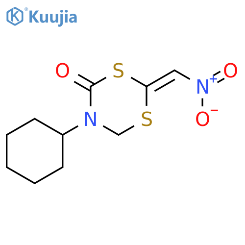 4H-1,3,5-Dithiazin-4-one, 5-cyclohexyldihydro-2-(nitromethylene)- structure