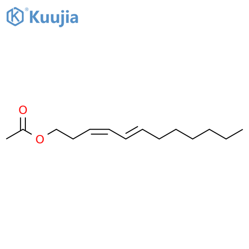 3,5-Dodecadien-1-ol, acetate, (3Z,5E)- structure