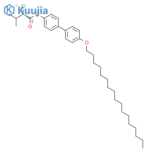 Butanoic acid, 2-chloro-3-methyl-, 4'-(heptadecyloxy)[1,1'-biphenyl]-4-yl ester, (S)- structure