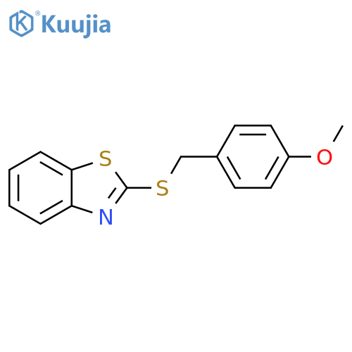 Benzothiazole, 2-[[(4-methoxyphenyl)methyl]thio]- structure