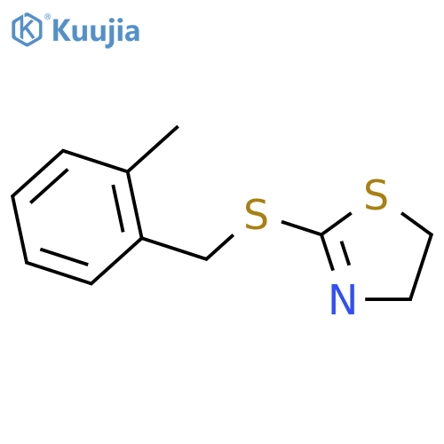 Thiazole, 4,5-dihydro-2-[[(2-methylphenyl)methyl]thio]- structure