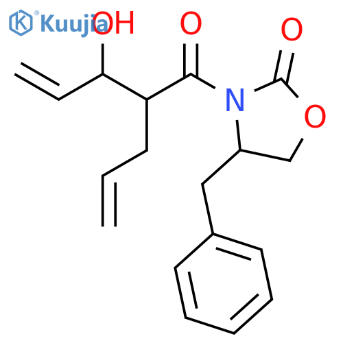 (4R)-3-(2R,3S)-3-Hydroxy-1-oxo-2-(2-propen-1-yl)-4-penten-1-yl-4-(phenylmethyl)-2-oxazolidinone structure