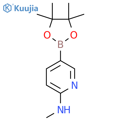 N-Methyl-5-(4,4,5,5-tetramethyl-1,3,2-dioxaborolan-2-yl)pyridin-2-amine structure