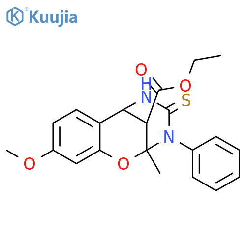 ethyl 5-methoxy-9-methyl-10-phenyl-11-sulfanylidene-8-oxa-10,12-diazatricyclo[7.3.1.0^{2,7}]trideca-2,4,6-triene-13-carboxylate structure