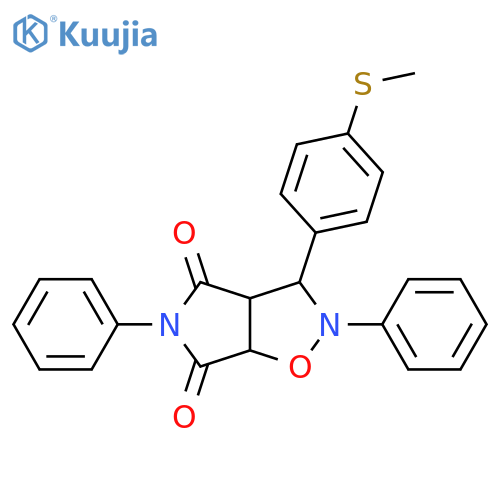 3-[4-(methylsulfanyl)phenyl]-2,5-diphenyl-hexahydro-2H-pyrrolo[3,4-d][1,2]oxazole-4,6-dione structure