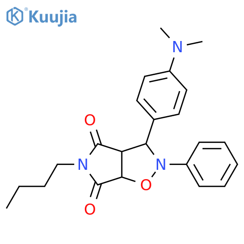 5-butyl-3-[4-(dimethylamino)phenyl]-2-phenyl-hexahydro-2H-pyrrolo[3,4-d][1,2]oxazole-4,6-dione structure