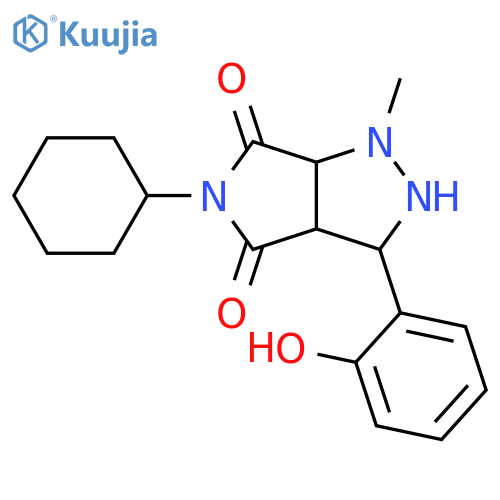 5-cyclohexyl-3-(2-hydroxyphenyl)-1-methyl-octahydropyrrolo[3,4-c]pyrazole-4,6-dione structure