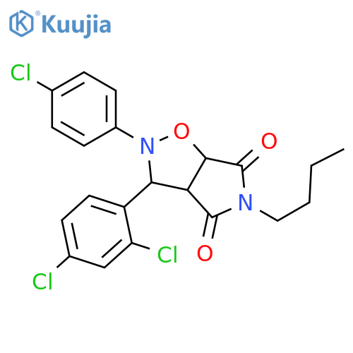 5-butyl-2-(4-chlorophenyl)-3-(2,4-dichlorophenyl)-hexahydro-2H-pyrrolo[3,4-d][1,2]oxazole-4,6-dione structure