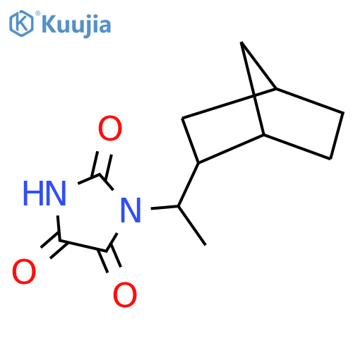 1-(1-{Bicyclo2.2.1heptan-2-yl}ethyl)imidazolidine-2,4,5-trione structure