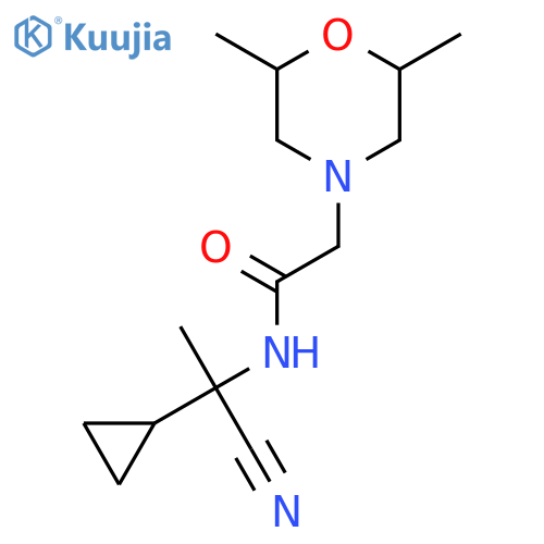 N-(1-cyano-1-cyclopropylethyl)-2-(2,6-dimethylmorpholin-4-yl)acetamide structure