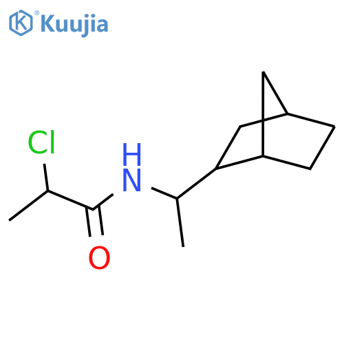 N-(1-{Bicyclo2.2.1heptan-2-yl}ethyl)-2-chloropropanamide structure
