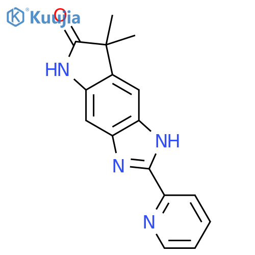 Pyrrolo[2,3-f]benzimidazol-6(1H)-one,5,7-dihydro-7,7-dimethyl-2-(2-pyridinyl)- structure