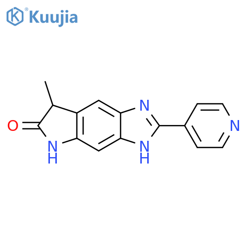Pyrrolo[2,3-f]benzimidazol-6(1H)-one,5,7-dihydro-7-methyl-2-(4-pyridinyl)- structure