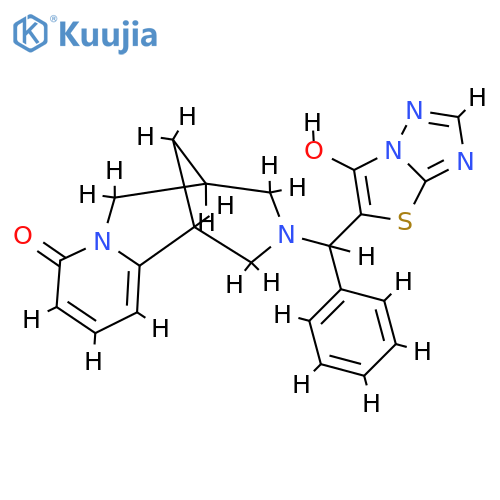 11-({6-hydroxy-[1,2,4]triazolo[3,2-b][1,3]thiazol-5-yl}(phenyl)methyl)-7,11-diazatricyclo[7.3.1.0^{2,7}]trideca-2,4-dien-6-one structure