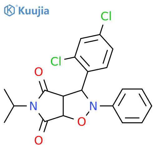 3-(2,4-dichlorophenyl)-2-phenyl-5-(propan-2-yl)-hexahydro-2H-pyrrolo[3,4-d][1,2]oxazole-4,6-dione structure
