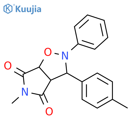 5-methyl-3-(4-methylphenyl)-2-phenyl-hexahydro-2H-pyrrolo[3,4-d][1,2]oxazole-4,6-dione structure