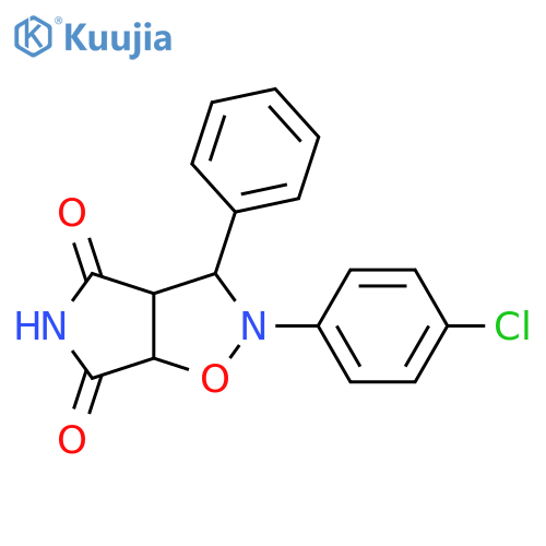 2-(4-chlorophenyl)-3-phenyl-hexahydro-2H-pyrrolo[3,4-d][1,2]oxazole-4,6-dione structure
