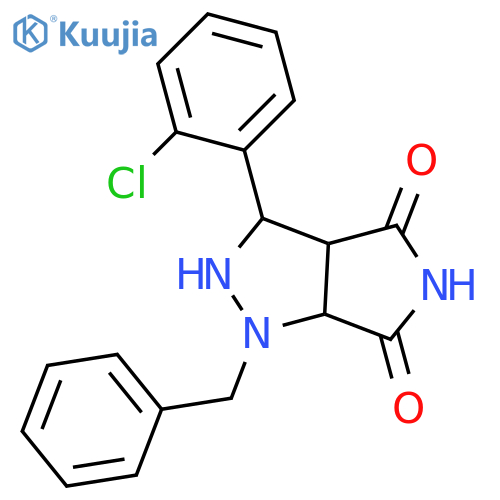 1-benzyl-3-(2-chlorophenyl)-octahydropyrrolo[3,4-c]pyrazole-4,6-dione structure