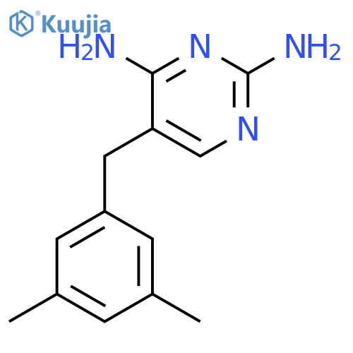 5-[(3,5-dimethylphenyl)methyl]pyrimidine-2,4-diamine structure