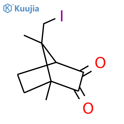7-(iodomethyl)-1,7-dimethylbicyclo[2.2.1]heptane-2,3-dione structure