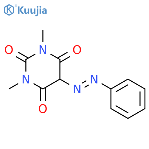 1,3-dimethyl-5-phenyldiazenyl-1,3-diazinane-2,4,6-trione structure