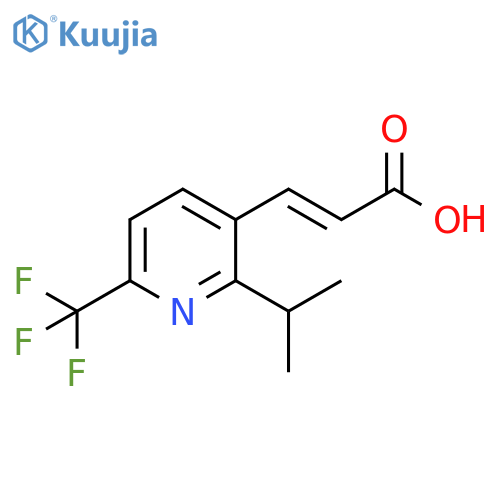 (E)-3-(2-isopropyl-6-(trifluoromethyl)pyridin-3-yl)acrylic acid structure