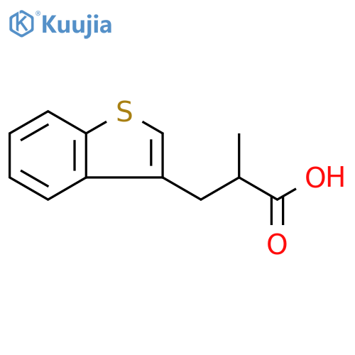 3-(1-benzothiophen-3-yl)-2-methylpropanoic acid structure