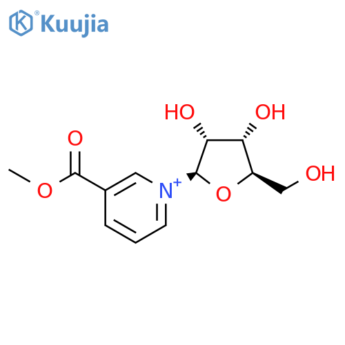 Pyridinium, 3-(methoxycarbonyl)-1-β-D-ribofuranosyl- structure