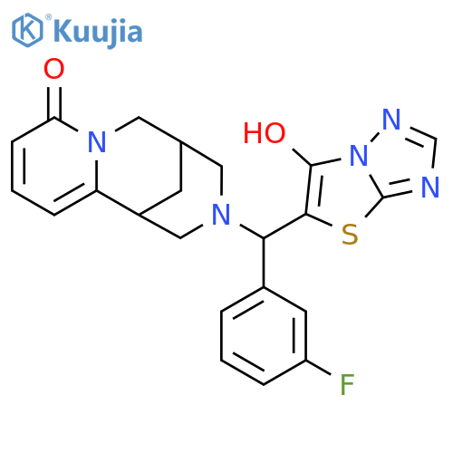 11-[(3-fluorophenyl)({6-hydroxy-[1,2,4]triazolo[3,2-b][1,3]thiazol-5-yl})methyl]-7,11-diazatricyclo[7.3.1.0^{2,7}]trideca-2,4-dien-6-one structure