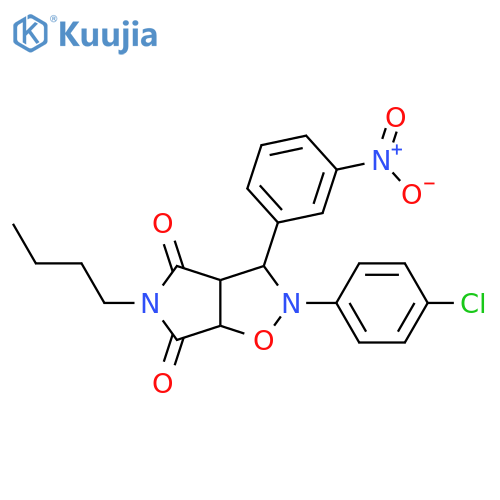 5-butyl-2-(4-chlorophenyl)-3-(3-nitrophenyl)-hexahydro-2H-pyrrolo[3,4-d][1,2]oxazole-4,6-dione structure