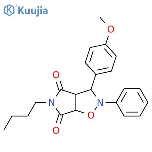5-butyl-3-(4-methoxyphenyl)-2-phenyl-hexahydro-2H-pyrrolo[3,4-d][1,2]oxazole-4,6-dione structure