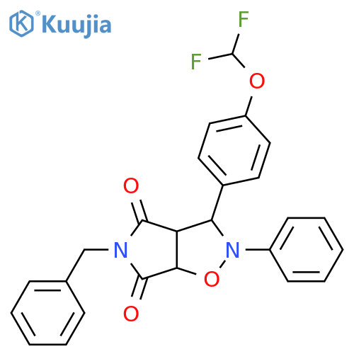 5-benzyl-3-[4-(difluoromethoxy)phenyl]-2-phenyl-hexahydro-2H-pyrrolo[3,4-d][1,2]oxazole-4,6-dione structure