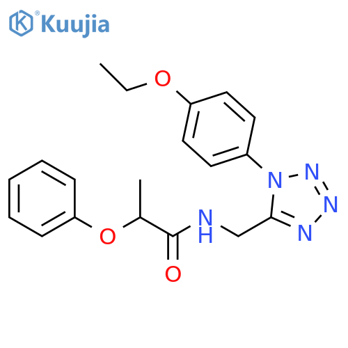 N-{[1-(4-ethoxyphenyl)-1H-1,2,3,4-tetrazol-5-yl]methyl}-2-phenoxypropanamide structure