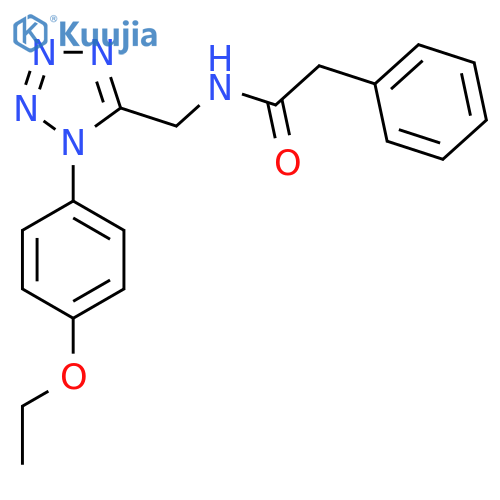 N-{[1-(4-ethoxyphenyl)-1H-1,2,3,4-tetrazol-5-yl]methyl}-2-phenylacetamide structure