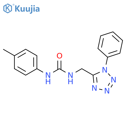 1-(4-methylphenyl)-3-[(1-phenyl-1H-1,2,3,4-tetrazol-5-yl)methyl]urea structure