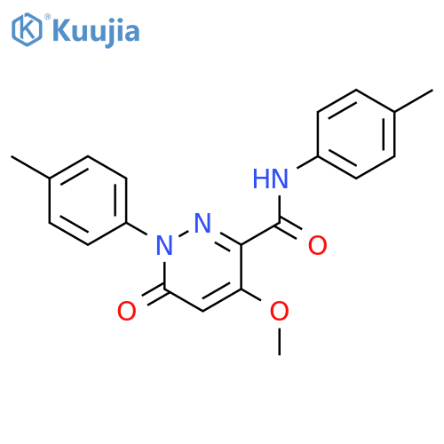 4-methoxy-N,1-bis(4-methylphenyl)-6-oxo-1,6-dihydropyridazine-3-carboxamide structure