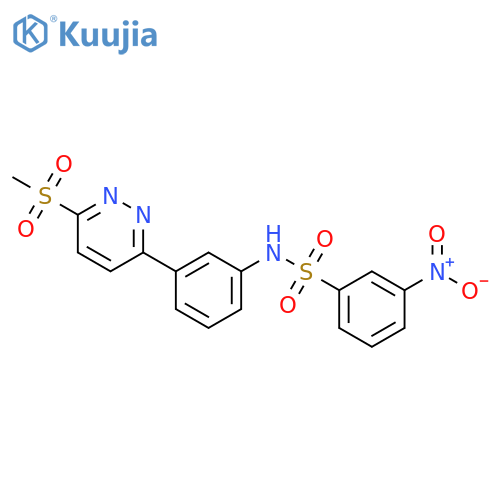 N-[3-(6-methanesulfonylpyridazin-3-yl)phenyl]-3-nitrobenzene-1-sulfonamide structure